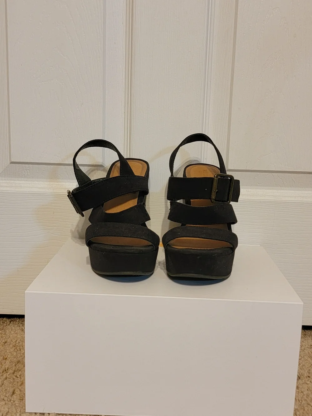 Mossimo Supply Co. Black Platform Strappy Heels